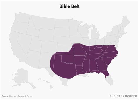 map from the bible belt to the rust belt the united states has 13 distinct belts