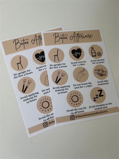 Botox Aftercare Cards Botox Filler Aftercare Card Editable Etsy Uk