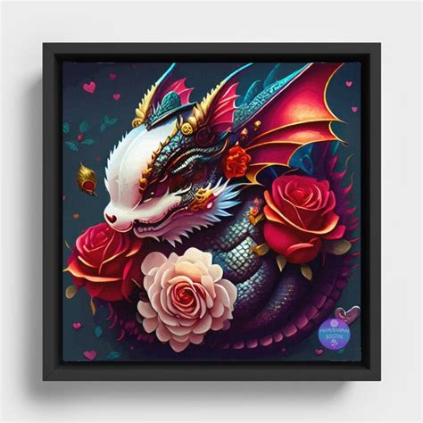 A Dragon With Roses On It S Chest