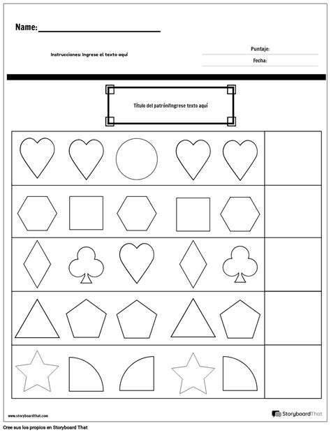Hojas De Trabajo De Patrones Para Imprimir Gratis Y Plantillas