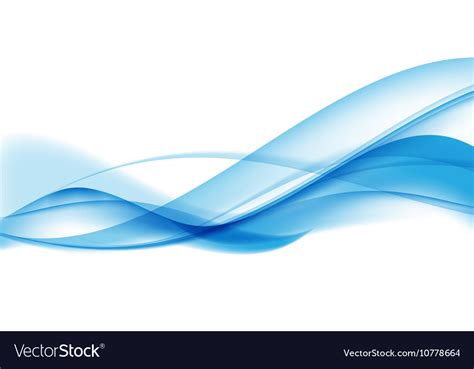 Abstract Blue Wave Set On Transparent Background Vector Image