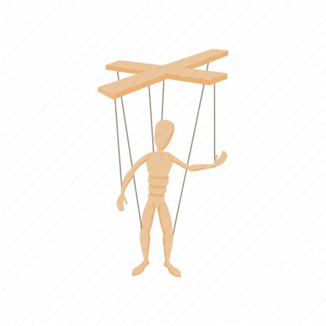 Cartoon, doll, marionette, puppet, string, toy, wooden icon png image