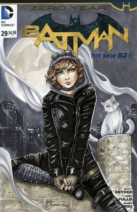 Selina Kyle Catwoman In Collette Turners Sketch Covers Comic Art