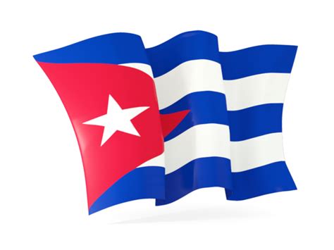 Waving flag. Illustration of flag of Cuba png image