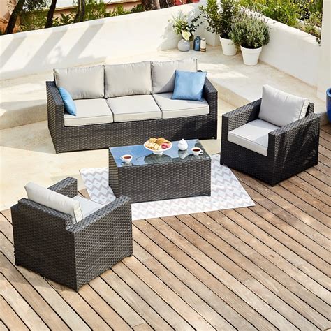 Que vous viviez dans un petit appartement ou une grande maison, vous trouverez tous les meubles qu'il vous faut chez gifi. Salon de jardin Inagua résine tressée 5 personnes - Salon ...