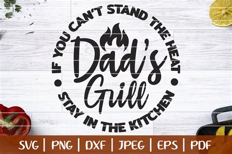 Dad's Grill SVG, BBQ SVG Cut File, Dad Life SVG (593910) | Cut Files
