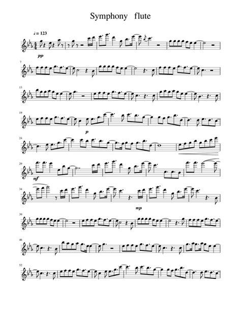 Symphony Flute Sheet Music For Flute Solo Download And Print In Pdf