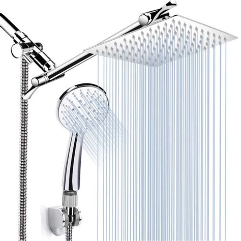 Rainfall Shower Head Handheld Shower Combo With Extension Arm