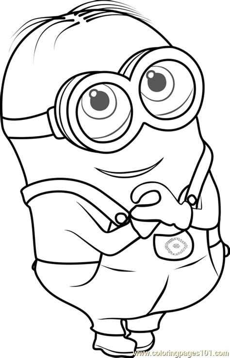 dave coloring page  minions coloring pages coloringpagescom