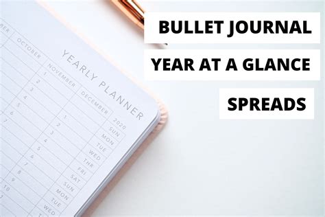 12 Year At A Glance Spreads For Your Bullet Journal Bujo Babe