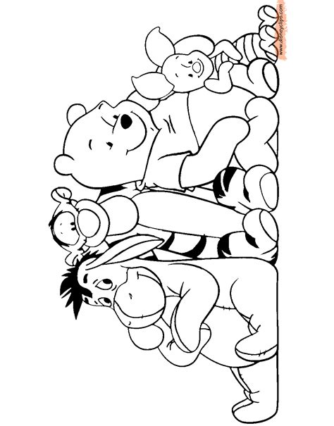 Who couldnt love this guy? Winnie the Pooh Mixed Group Coloring Pages 2 | Disneyclips.com