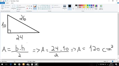 Qual é A área Do Triângulo Retângulo Com Lados De 10 Cm 24 Cm E 26 Cm