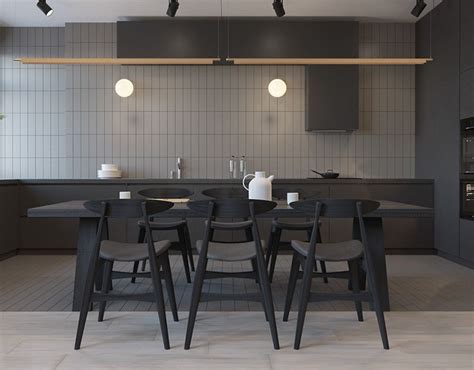 Dark Minimalism On Behance Kitchen Design Kitchen Interior Home
