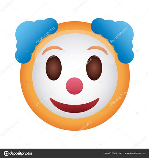 Clown Emoji Face Flat Style Icon Stock Illustration By ©yupiramos