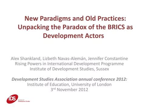 Ppt New Paradigms And Old Practices Unpacking The Paradox Of The