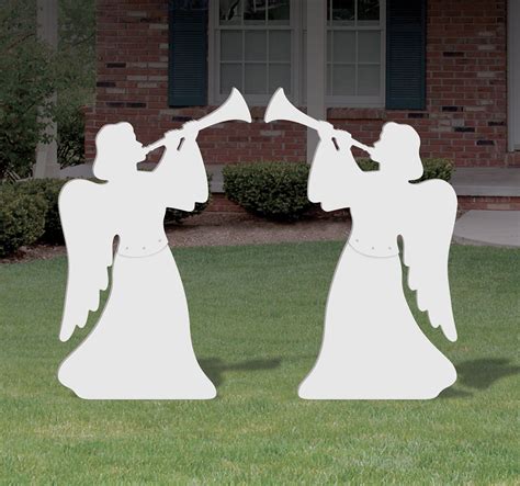 Outdoor Large Trumpeting Angels Etsy Outdoor Nativity Outdoor