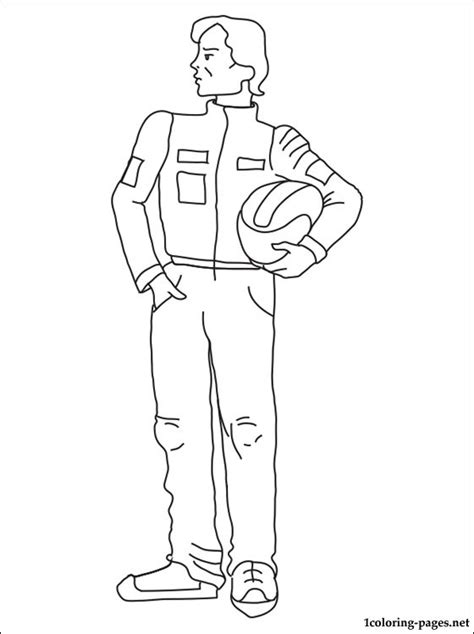 Race Car Driver Coloring Pages At Free Printable
