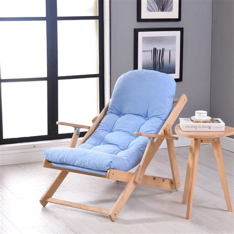 The 12 best small accent chairs to brighten your bedroom. Soft and comfortable lazy chair wooden foldable reclining chair folding chair recreational lunch ...