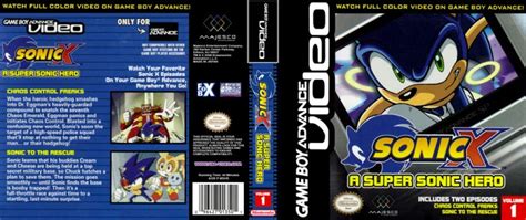 Gba Video Sonic X A Super Sonic Hero Vol 1 Game Boy Advance