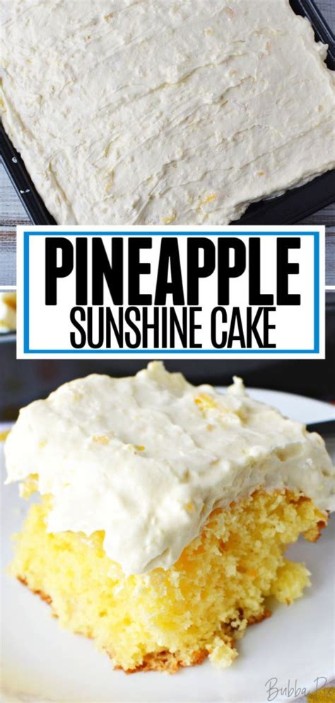 Mandarin oranges, crushed pineapple, yellow cake mix, vegetable oil and 3 more. This Pineapple Sunshine Cake is the perfect thing for an ...