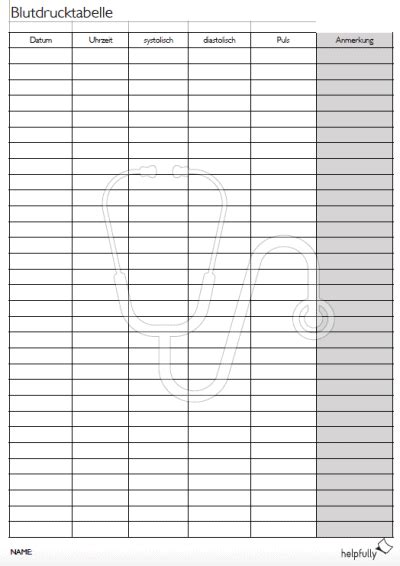 Featured image of post Blutdrucktabelle Excel Vorlage Ausdrucken Blutdrucktabelle Kostenlos Deutsch Ein blutdruck bis 119 79 ist optimal ab