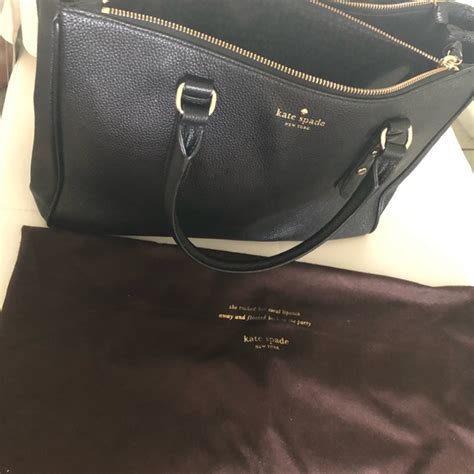 Kate Spade Bags Medium Black Leather Kate Spade Bag Gently Worn Poshmark