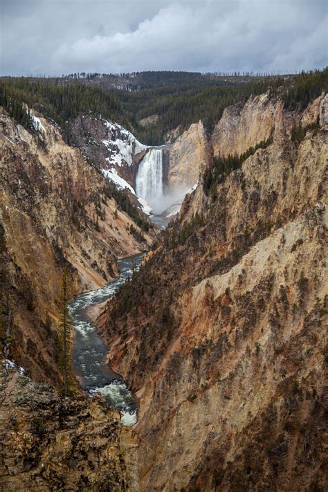Yellowstone Falls Yellowstone National Park Wy Usa 3744x5616 Oc