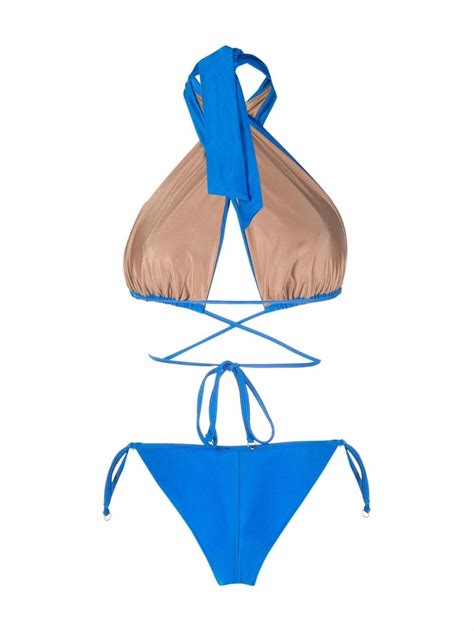 Noire Swimwear Bikini Con Copa Triangular Farfetch