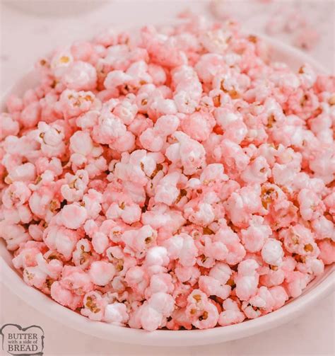 Old Fashioned Pink Popcorn Butter With A Side Of Bread