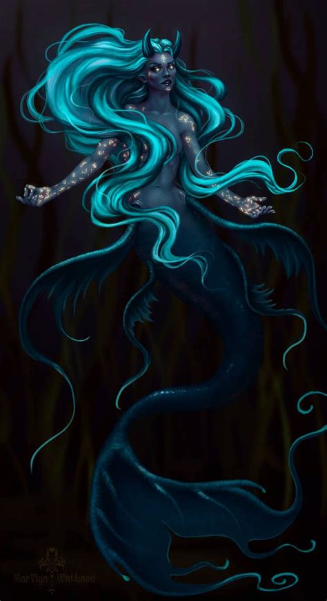 Dark Mermaid Necromancer By Abigoronelove Mermaid Artwork Mermaid