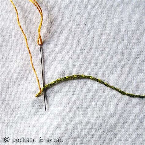 Whipped Stem Stitch Embroidery Stitches Tutorial Needlework Embroidery