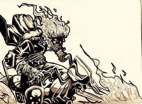 Ghost Rider Sketch By Justblah On Deviantart