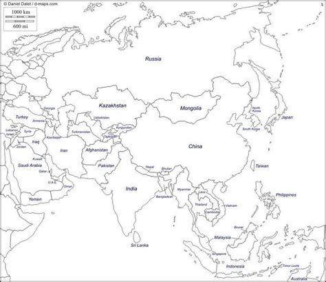 10 Mapas Da Ásia Para Colorir E Imprimir Online Cursos Gratuitos