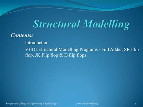 Structural Modelling Ppt