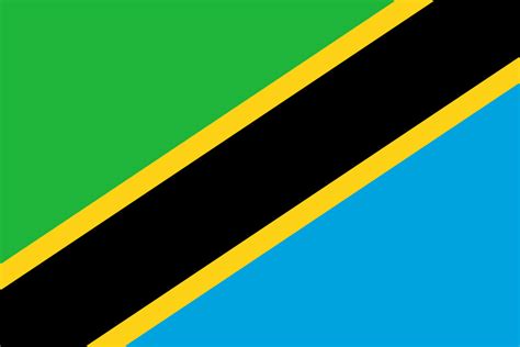 The tanzanian flag is a fimbriated diagonal tricolour. National Flag Of Tanzania : Details And Meaning
