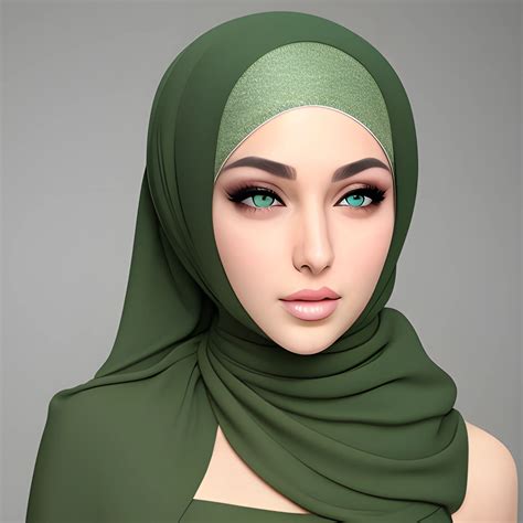 Sexy Hijab Babe With A Few Strands Of Hair Coming Out Of Hijab M Arthub Ai