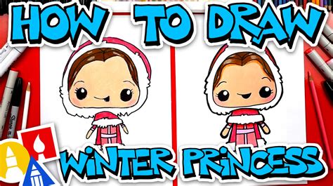 How To Draw Winter Princess Belle Art For Kids Hub