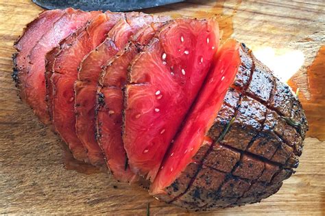 nyc s newest viral food is the 75 smoked watermelon ‘ham from ducks eatery eater ny