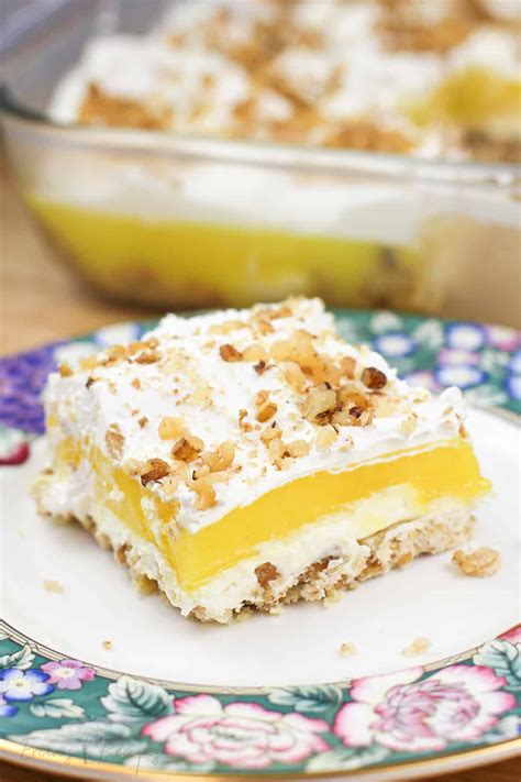 Lemon Delight Ericas Recipes Layered Lemon Lush Dessert