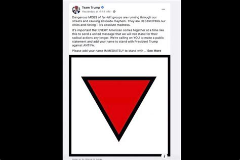 Facebook Removes Trump Ads With Upside Down Red Triangle Symbols Once