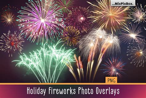 Fireworks Overlays Png Fireworks Transparent Photoshop Etsy