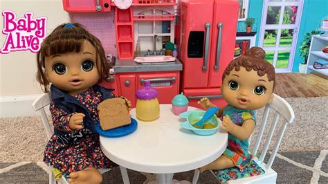 Baby Alive Lunch Time Routine Play Doh Sandwich Youtube
