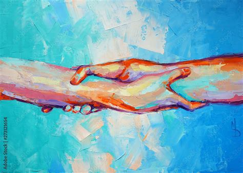 Hands Oil Painting Conceptual Abstract Hand Painting The Picture