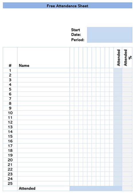 8 Daily Weekly Monthly Student Attendance Sheets Besttemplatess123