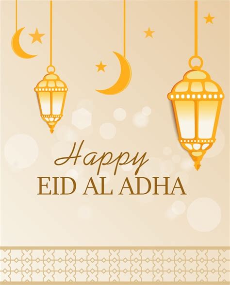 Premium Vector Happy Eid Al Adha Happy Eid Al Fitr Greeting Flyer