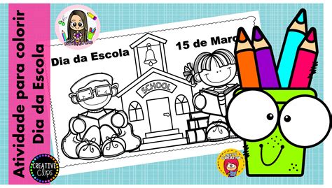 Dia Da Escola Para Colorir