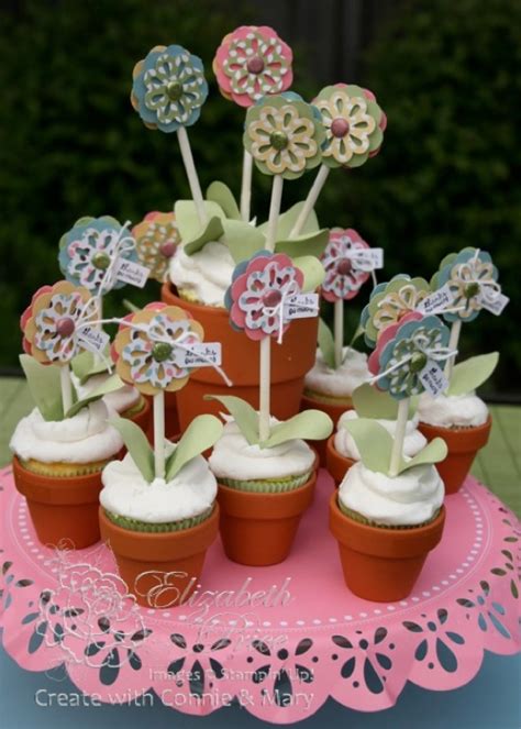 Seeing Ink Spots Blossom Cupcake Bouquet Centerpiece And Blog Candy
