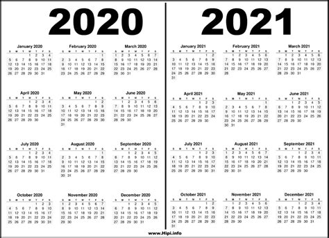 Free Printable Yearly Calendar 2020 2021 And 2022 And