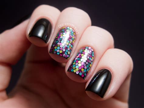 31dc2012 Day 17 Glitter Chalkboard Nails Nail Art Blog