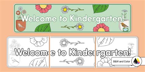 Welcome To Kindergarten Banner Teacher Made Twinkl